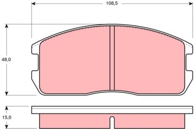 TRW GDB365 КОЛОДКИ ПЕРЕД MITSUBISHI LANCER/CLOT