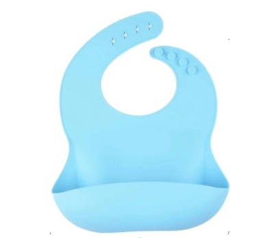 Silikonowy śliniak dla niemowląt BPA Free Wodoodporne odcienie niebieskiego