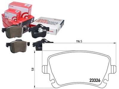 ZAPATAS DE FRENADO VW PHAETON 02-16 PARTE TRASERA Z CZUJ. BREM  