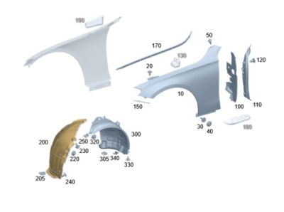 Подкрылок перед часть передняя mercedes e klasa w214 фото №1