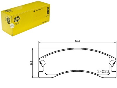 HELLA КОМПЛЕКТ КОЛОДОК ТОРМОЗНЫХ 5093183AA K05093