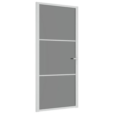 Drzwi wewnętrzne, 93x201,5 cm, białe, szkło ESG i