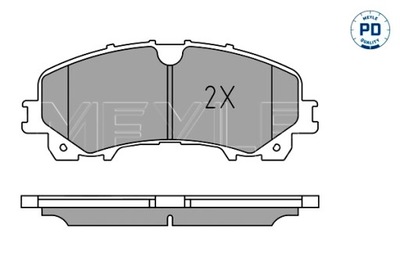 MEYLE ZAPATAS DE FRENADO PARTE DELANTERA INFINITI Q50 Q60 NISSAN X-TRAIL 3  