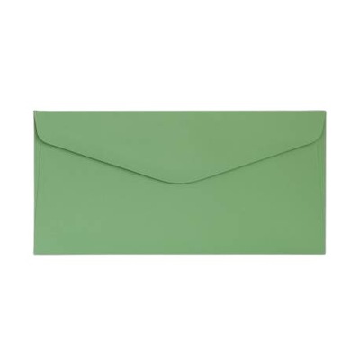 Koperty DL ozdobne kolorowe koperty Gładki zielony satynowany 130g 10 szt