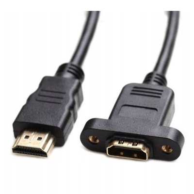 Kabel Przewód Przykręcany HDMI do HDMI 1.4 4K 3M