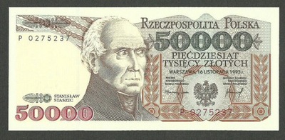 Banknot 50000 złotych 1993, seria P GEM UNC