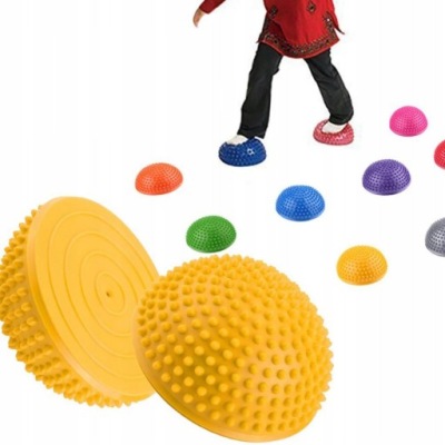 PÓŁKULE SENSORYCZNE REHABILITACJA JEŻYKI DO STÓP PODUSZKI DO ĆWICZEŃ