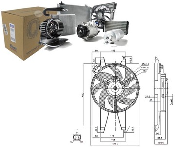 WENTULATOR DEL RADIADOR NISSENS 8EW351043661 DER10003  