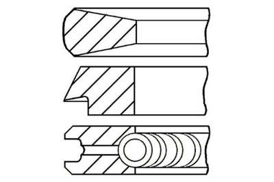 GOETZE 92 STD 2.5-2-4 КОМПЛЕКТ КОЛЬЦА ПОРШНЯ ALFA ROMEO 155 164 33