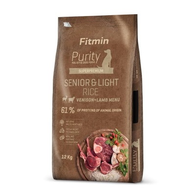 Fitmin dog Purity Rice Senior&Light Venison&Lamb - 12 kg