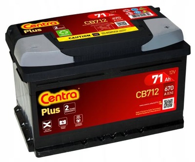 АКУМУЛЯТОР CENTRA 71AH 670A P+ CENTRA PLUS CB712 MOŻLIWY DOWÓZ МОНТАЖ