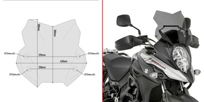 GIVI СКЛО ТОНОВАНЕ SUZUKI DL650 V-STROM (17-23) D3112B