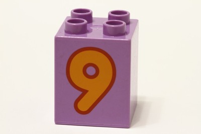 Lego Duplo klocek tematyczny cyfra 9