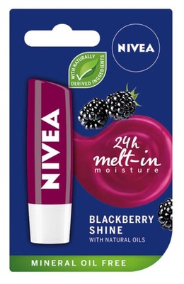 NIVEA Blackberry Shine pomadka do ust ochronna