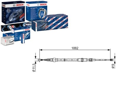 Трос тормоза ручного skoda roomster roomster pra фото №1
