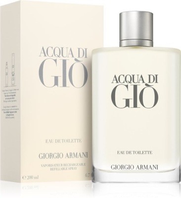 Giorgio Armani Acqua Di Gio Woda toaletowa napełnialny 200ml dla Panów