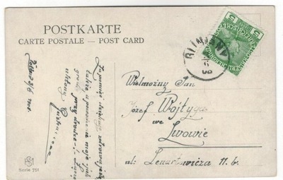 Austria 1908 Kartka Znaczek Lwów