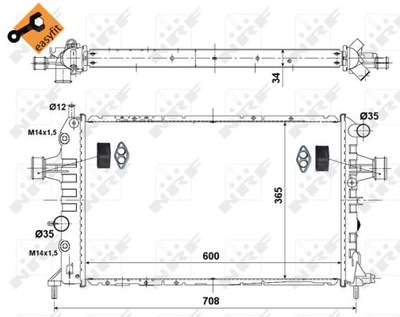 РАДИАТОР ВОДЫ OPEL ASTRA G 2.0DI 98-