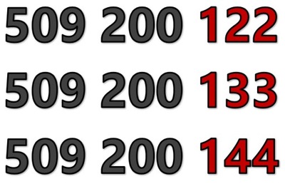 500 200 122 + 133 + 144 ORANGE STARTER ZŁOTY ŁATWY PROSTY NUMER KARTA x3
