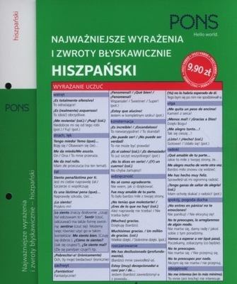 Najważniejsze wyrażenia i zwroty błysk. Hiszpański