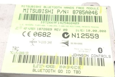 Модуль блютуз mitsubishi asx ga_w_ 8785a046 1.8l дизель 110kw 2012 фото №1