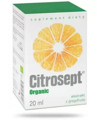 Citrosept Organic ekstrakt z grejpfruta krople 20 ml