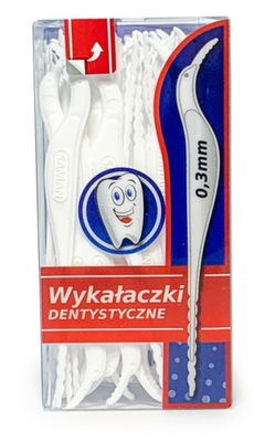 Wykałaczki dentystyczne białe 80 szt