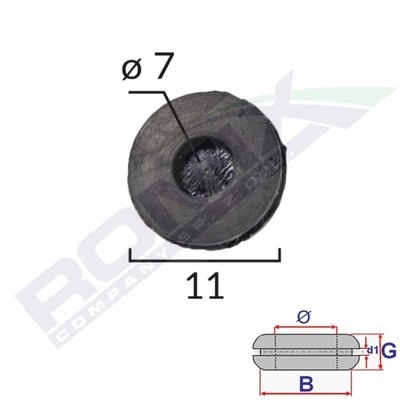 INSULATING RUBBER ZAMKNIETA 11X7X5 MM X10SZT  