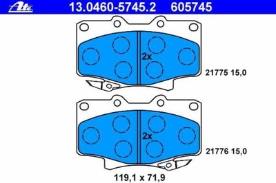 ZAPATAS DE FRENADO TOYOTA LANDCRUISER 80 90-97  