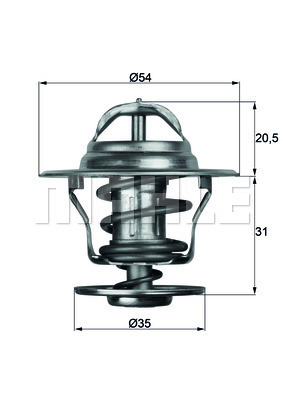 MAHLE ORIGINAL TX 13 87D ТЕРМОСТАТ, ŻRODEK CHŁODZĄ