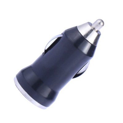 KOMPAKTOWA, CZARNA ŁADOWARKA SAMOCHODOWA USB