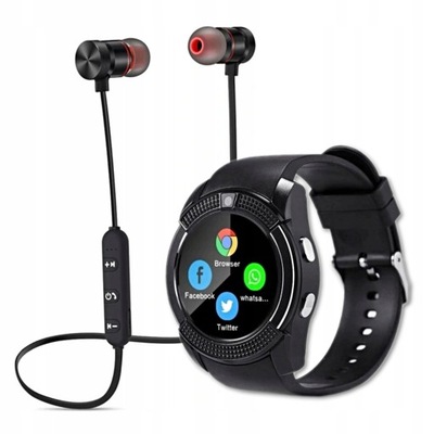 SMARTWATCH ZEGAREK+SŁUCHAWKI BLUETOOTH BT PREZENT