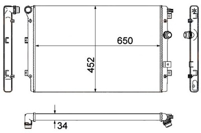 Hella радіатор wody seat alhambra 1.4 tsi 710. 7 фото №1