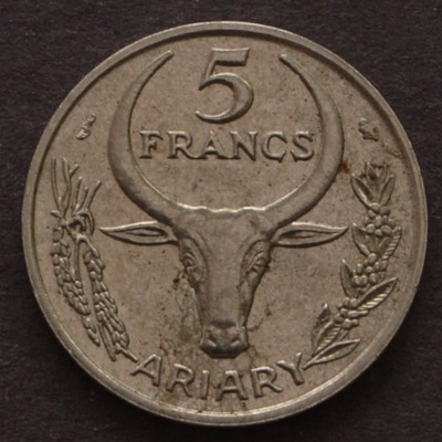 Madagaskar - 5 franków 1966