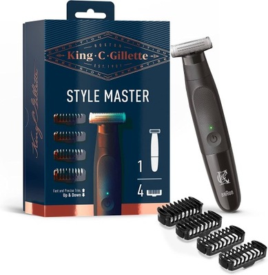 Trymer King C. Gillette Style Master z 4 nasadkami