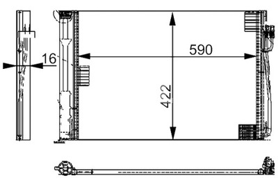 MAHLE КОНДЕНСАТОР КОНДИЦИОНЕРА BMW 5 E39 5 E60 5 E61 6 E63 6 E64 7 E65 фото