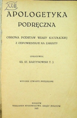 Apologetyka podręczna 1923 r.