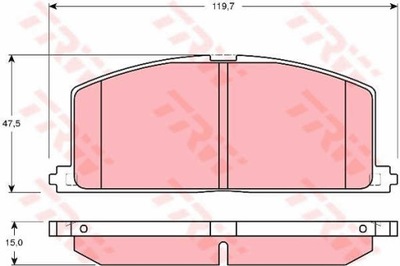 ZAPATAS DE FRENADO PARTE DELANTERA TRW GDB3184  