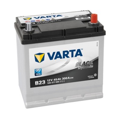 BATTERY 12V 45AH/300A L- 220X135X225 BLACK DYNAMIC (SLUPKI NAD OBUDOWA,  