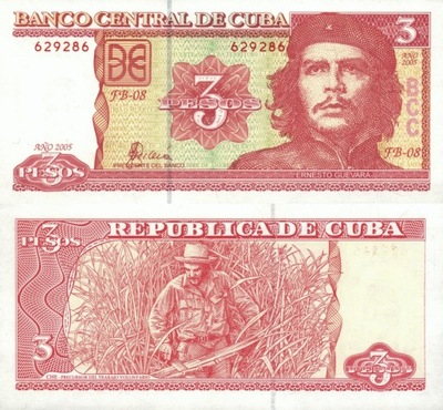 # KUBA - 3 PESOS - 2005 - P-127b - UNC Che Guevara