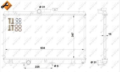 РАДИАТОР ВОДЫ NRF 517588