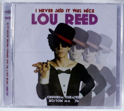 LOU REED - I Never Said It Was Nice / Boston 1976 - 2 CD Velvet Underground