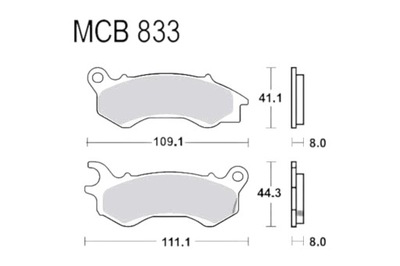 ZAPATAS DE FRENADO TRW LUCAS MCB 833 SRM  