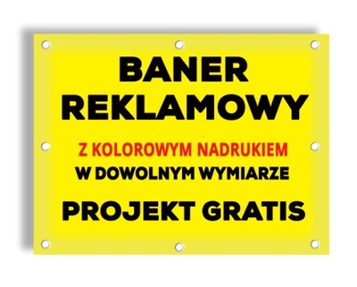 BANER zgrzewany oczkowany PROJEKT GRATIS