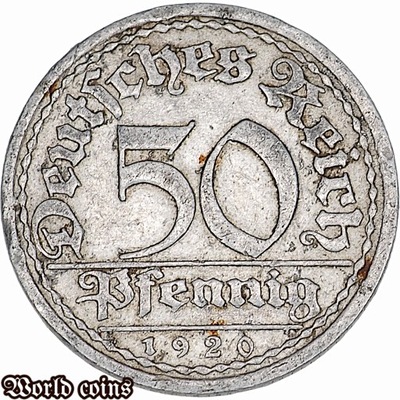 50 REICHPFENNIG 1920 A