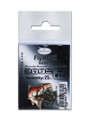 HACZYKI FLY HOOK - 703BR - BROWN - #14