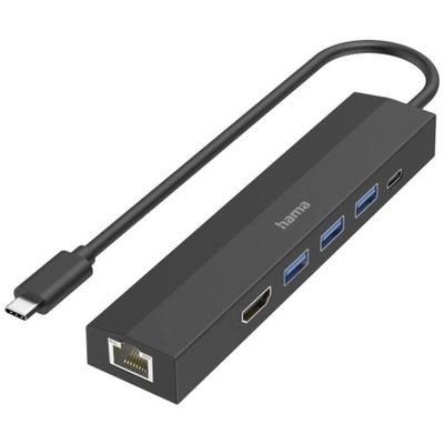 HUB Hama MULTIPORT 6 W 1 3x USB-A, USB-C, HDMI, LAN 00200144
