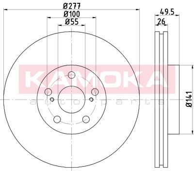 DISCS BRAKE FRONT KAMOKA 1031130  