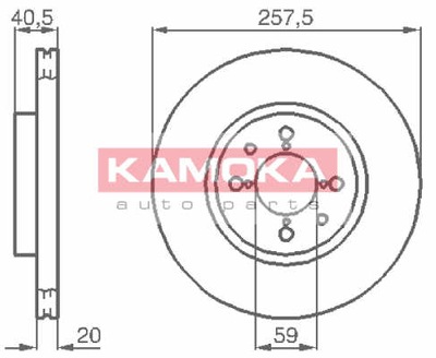 DISCOS DE FRENADO PARTE DELANTERA KAMOKA 1031042  