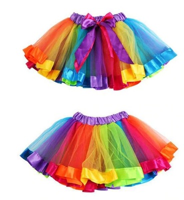 kolorowa spódniczka dla dziewczynki plis tiul m